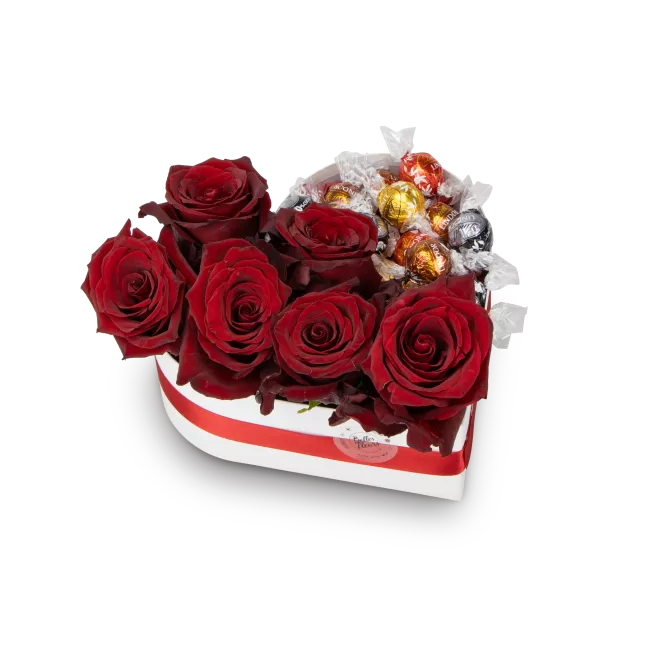 Květinový box s mixem čokolád